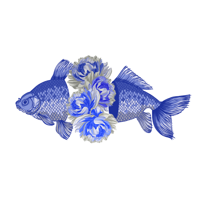 Blue Fish Restaurant Branding, Signage & Mural Design